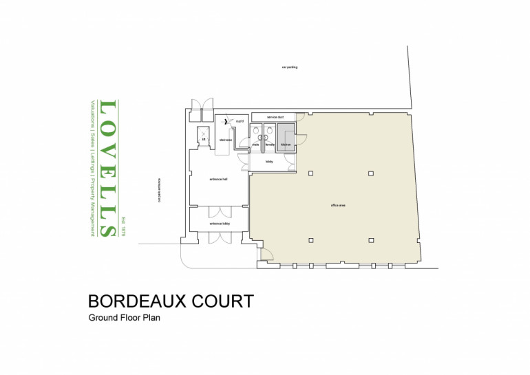 Bordeaux Court, Ground floor: 1,500 sq.ft. office